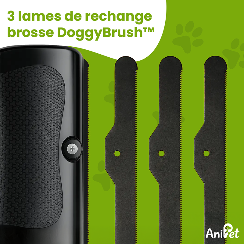 3 lames de remplacement pour brosse DoggyBrush